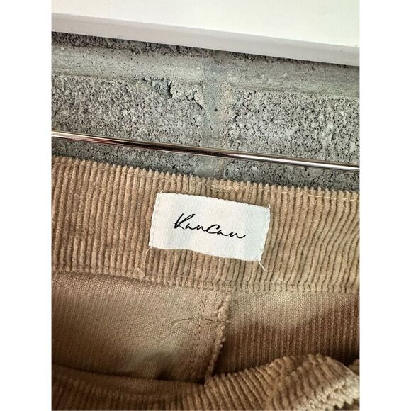 Kancan Saturn Ultra High Rise Wide Leg Corduroy Pants Beige Size 13/30 - Picture 3 of 6